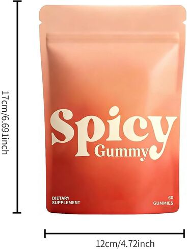 Hot Gummy, علكة حارة مع الفلفل الحار، دعم صحي يومي نباتي لتحقيق التوازن والاسترخاء، 60 قطعة in Kuwait