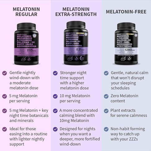 12-in-1 Melatonin Sleep Capsules - Natural Sleep Aids for Adults with Melatonin 5mg and Magnesium Glycinate 500mg, Sleep Aid with Ashwagandha, L Theanine, Valerian Root, GABA, 5-HTP (90ct, Pack of 1) in Saudi Arabia