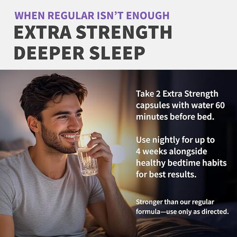12-in-1 Melatonin Sleep Extra Strength Capsules - 10mg Melatonin Extra Strength with Magnesium and Balanced Blend of Ashwagandha, GABA, Chamomile Extract, L-Theanine & Valerian Root 10:1 Extract 90ct in Saudi Arabia