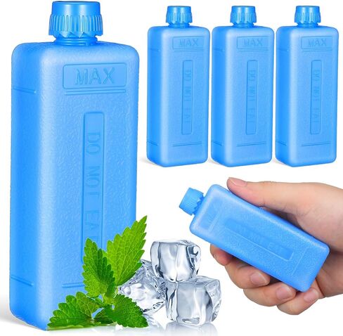 Angoily 4Pcs Mini Ice Packs for Air Conditioner Fan - Reusable Freezer Blocks for Quick Cooling, Portable Design for Home, Office, Dorm, and Outdoor Use in Saudi Arabia