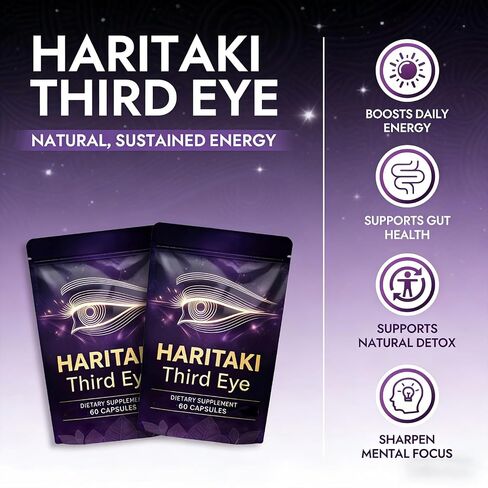 PEPTIQUES Third Eye Capsules – Terminalia Chebula Extract – Supports Digestive Comfort & Focus – Vegan, Gluten-Free, Non-GMO – 60 Veggie Caps in Saudi Arabia