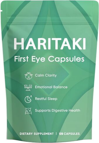 Haritaki First Eye Capsules Organic – Digestive & Daily Wellness Support with Terminalia Chebula Fruit Extract, Clean Label Daily, Non GMO, Vegan 120 Capsules (1) in Saudi Arabia