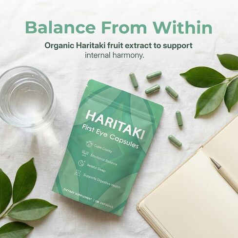 Haritaki First Eye Capsules Organic – Digestive & Daily Wellness Support with Terminalia Chebula Fruit Extract, Clean Label Daily, Non GMO, Vegan 120 Capsules (1) in Saudi Arabia