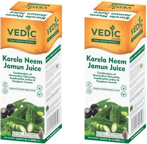 Vedic Karela Jamun Juice - Natural Juice for Immune Support - 33.8oz, Ideal for Daily Use (1000 ML) in Saudi Arabia