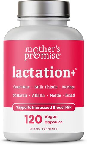 Lactation Support Breastfeeding Supplement with Organic Moringa, Goat’s Rue, Shatavari, Alfalfa, Fennel, Lactation Supplement for Milk Supply Increase, Breast Milk Supply Booster - 120 Vegan Capsules in Saudi Arabia