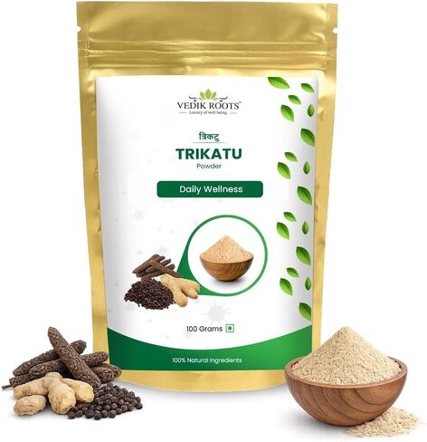 Trikatu Powder - an Organic Blend of Three Magical Ingredients for Enhancing Immunity and Boosting Digestive Strength 100% Pure and Natural(100 GM) in Saudi Arabia