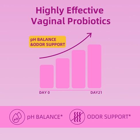 Her Juicy Feminine Probiotics Gummies with Slippery Elm, Tropical Pineapple Flavor | Supports ph Balance for Women, Digestive & Immune Health | 60 Gummies (1 Pack) in Kuwait