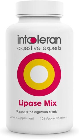 Intoleran Lipase Mix – 108 Capsules | Digestive Enzymes for Fatty Foods|Supports Digestive Comfort | Keto Diet Friendly | Promotes Nutrient Absorption| Pure & Vegan in Saudi Arabia