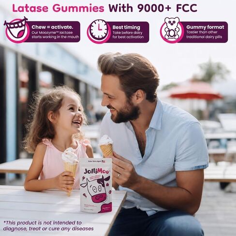 علكات إنزيم اللاكتيز 9000+ FCC 60 عدد - مكمل إنزيم هضمي لأطعمة الألبان، دعم اللاكتيز القابل للمضغ، نباتي، موافق للشريعة اليهودية، صنع في الولايات المتحدة الأمريكية | موزيم ™ in Kuwait