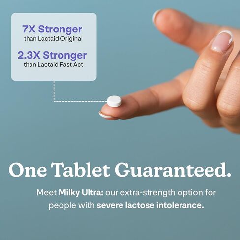 Milky Ultra Lactose Intolerance Pills - 21,000 FCC - Extra Strength Dairy Relief for Lactose Intolerance - Lactase Enzyme Tablets - Portable Credit Card Sleeves (48 Count - Black Hole) in Saudi Arabia