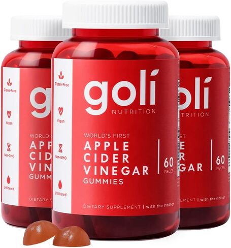 Goli Apple Cider Vinegar Gummies - Worlds First ACV Gummy with Vitamin B12, Beetroot & Pomegranate - Vegan, Non-GMO, Gluten-Free in Kuwait