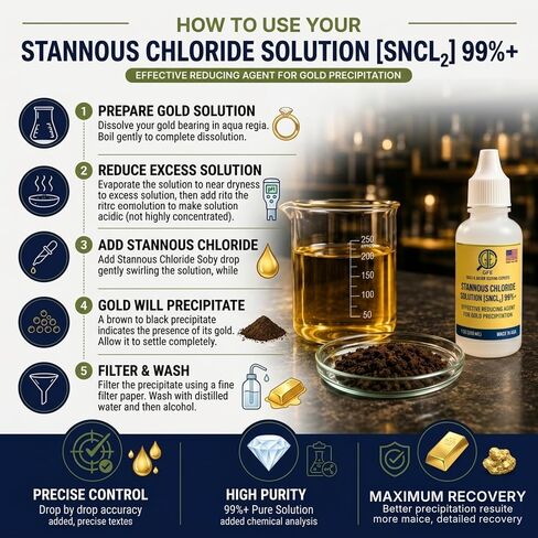 Gemtone Aqua Regia Gold Refining Supply Kit | Professional Grade Powders + Stannous Chloride | Resealable Mylar Bags with Instructions for Beginners in Saudi Arabia