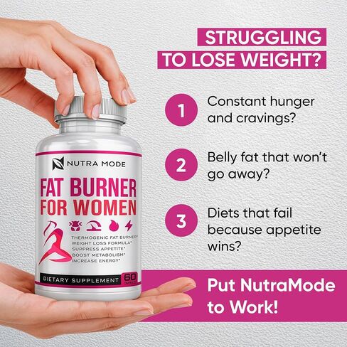 Thermogenic Fat Burner Weight Loss Diet Pills for Women - GLP-1 Support with Raspberry Ketones, Green Tea Extract, Green Coffee & Garcinia - Appetite Suppressant & Metabolism Booster 1 month 60 caps in Saudi Arabia