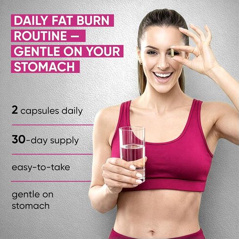 Thermogenic Fat Burner Weight Loss Diet Pills for Women - GLP-1 Support with Raspberry Ketones, Green Tea Extract, Green Coffee & Garcinia - Appetite Suppressant & Metabolism Booster 1 month 60 caps in Saudi Arabia