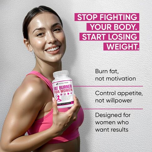 Thermogenic Fat Burner Weight Loss Diet Pills for Women - GLP-1 Support with Raspberry Ketones, Green Tea Extract, Green Coffee & Garcinia - Appetite Suppressant & Metabolism Booster 1 month 60 caps in Saudi Arabia