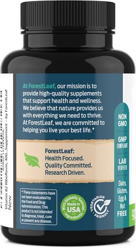 ForestLeaf Vitamin B2 Riboflavin 400mg - Energy, Skin & Cellular Health Supplement - Nervous System Support - Vitamin B 2 VIT B - Non-GMO & Gluten Free - B2 Vitamin 400mg Vegetable Capsules, 90 Count in Saudi Arabia