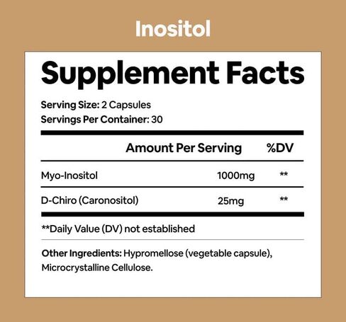 Black Girl Vitamins Inositol Supplement, 2000mg Myo + 50mg D-Chiro, Vegan Capsules to Support Hormone Balance, Healthy Ovarian & Menstrual Wellness, 60 Count in Saudi Arabia
