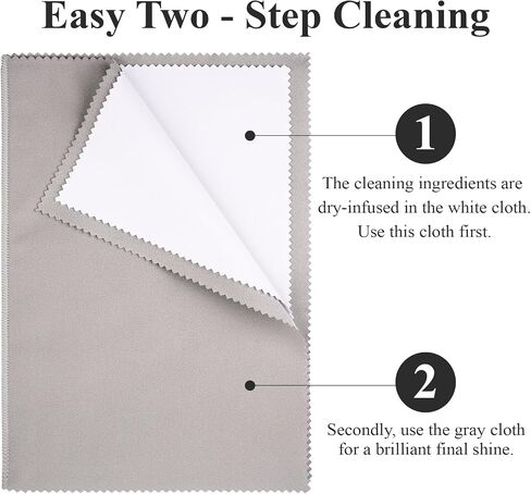4pcs Jewelry Cleaning Cloth – Extra Large Silver Polishing Cloth 10x12 Inch, Tarnish Remover Fabric For Sterling Silver, Gold & Platinum – Safe For Diamonds, Gemstones,Watches, Coins, Silverware in Saudi Arabia