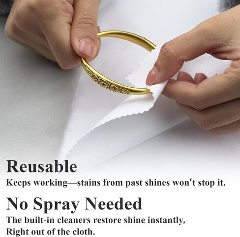 4pcs Jewelry Cleaning Cloth – Extra Large Silver Polishing Cloth 10x12 Inch, Tarnish Remover Fabric For Sterling Silver, Gold & Platinum – Safe For Diamonds, Gemstones,Watches, Coins, Silverware in Saudi Arabia