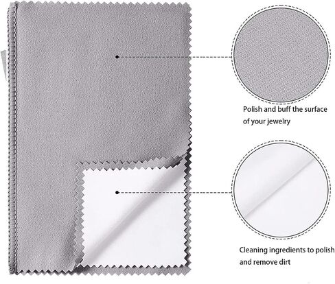 Pro Size Silver Polishing Cloth Jewelry Cleaning Cloth 11" X 14" inches for Cleaning Gold, Silver and Platinum Jewelry Coins Watch, Keeps Jewelry Clean and Shining. (Pack of 1) (Pack of 1) in Saudi Arabia