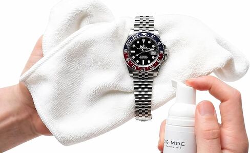Big MOE Luxury Watch Cleaning Kit – Premium Foam Cleaner for Watches & Jewelry – Includes Brush, Microfiber Cloth & Travel Case – Safe for Stainless Steel, Gold & Luxury Watches in Kuwait