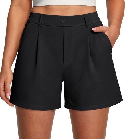 Ewedoos Dress Shorts for Women Stretchy Pull On Dressy Work Shorts with Pockets High Waisted Trouser Shorts Business Casual in Kuwait