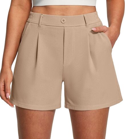 Ewedoos Dress Shorts for Women Stretchy Pull On Dressy Work Shorts with Pockets High Waisted Trouser Shorts Business Casual in Saudi Arabia