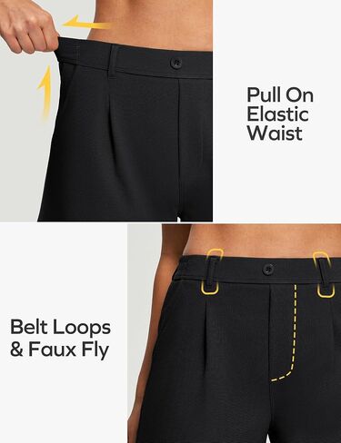 Ewedoos Dress Shorts for Women Stretchy Pull On Dressy Work Shorts with Pockets High Waisted Trouser Shorts Business Casual in Saudi Arabia