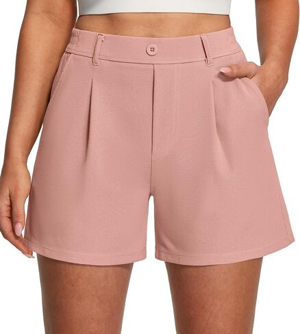 Ewedoos Dress Shorts for Women Stretchy Pull On Dressy Work Shorts with Pockets High Waisted Trouser Shorts Business Casual in Saudi Arabia