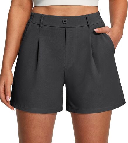 Ewedoos Dress Shorts for Women Stretchy Pull On Dressy Work Shorts with Pockets High Waisted Trouser Shorts Business Casual in Saudi Arabia