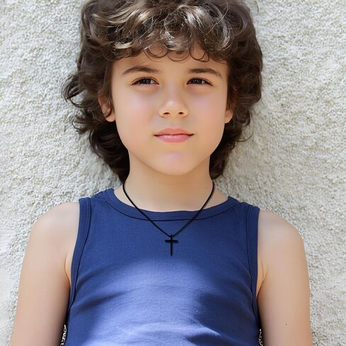 Cross Necklace for Boys Men,Stainless Steel Bible Verse Cross Pendant Necklace,Christian Religious Baptism Birthday Valentines Day Gifts for Teen Boys Men，Chain 18-24 Inch in Saudi Arabia