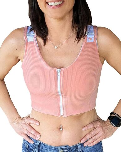 Brilliant Contours Post Surgical Compression Bra: Front Zip, Wirefree & Adjustable for Mastectomy & Breast Surgery Recovery in Saudi Arabia
