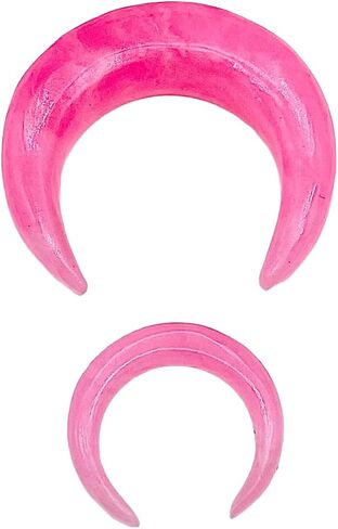 Rose Quartz Stone Septum Crescent Pincher | Handmade Tribal Nose Ring Taper | Stone Body Piercing Jewelry | Gauge Stretching Jewelry for Septum, Ear, Cartilage in Saudi Arabia