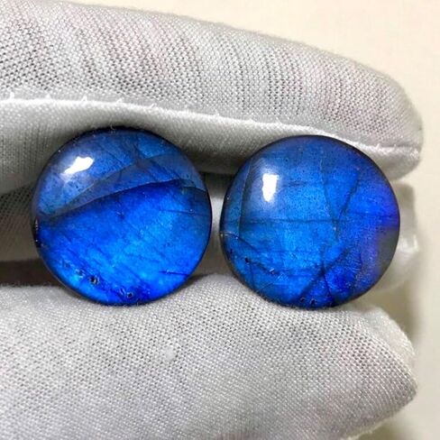 Natural Labradorite Gemstone Double Flared Ear Plugs | Handmade Stone Gauges | Body Piercing Jewelry | Stretchers for Ears | Organic Healing Crystal Plugs | Unique Gift for Him & Her in Saudi Arabia