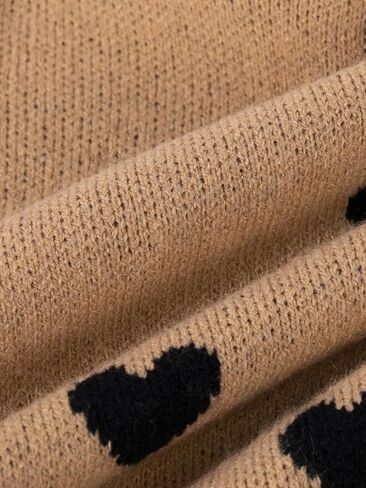 Girls Heart Sweater Fall Winter Top Cute Long Sleeve Knit Pullover Crewneck in Saudi Arabia