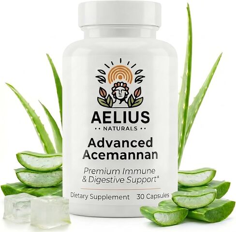 Advanced Acemannan Aloe Vera Capsules – 670mg Proprietary Blend for Immune & Digestive Support - High-Potency, Cold-Extracted Acemannan – 30 Servings in Kuwait