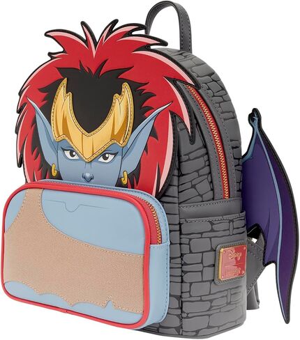 Loungefly Disney: Gargoyles - Demona - حقيبة ظهر صغيرة للحفلات التنكرية مع سحر سحاب مصبوب ثلاثي الأبعاد - رائعة للأطفال والكبار - حقائب قابلة للجمع in Kuwait