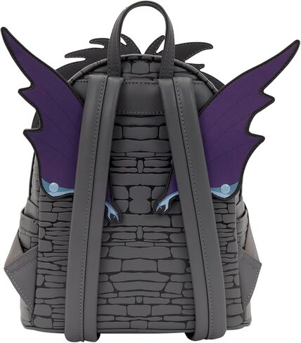Loungefly Disney: Gargoyles - Demona - حقيبة ظهر صغيرة للحفلات التنكرية مع سحر سحاب مصبوب ثلاثي الأبعاد - رائعة للأطفال والكبار - حقائب قابلة للجمع in Kuwait