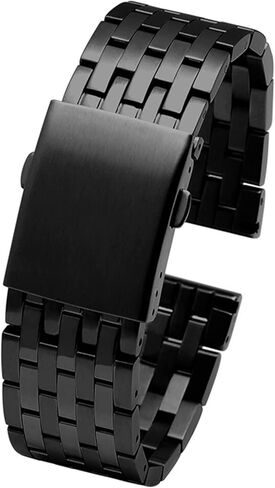 Wscebck Stainless Steel Watch Strap for Diesel DZ4316 DZ7395 7305 4209 4215 Men Metal Solid Wrist Watchband Bracelet 24mm 26mm 28mm 30mm Watchbands (Color : A Black, Size : 26mm) in Saudi Arabia