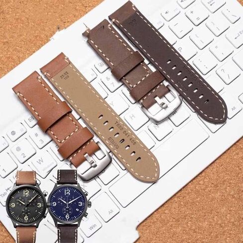 Leather Watch Strap For Tissot 1853 PR 100 T116 Series PRS 516 T116617A watchband in Kuwait