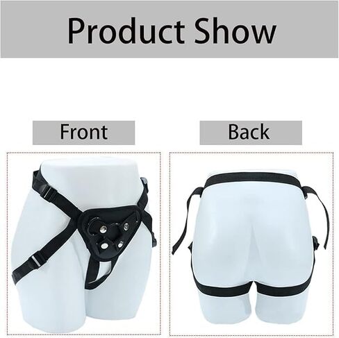 Reinforced Crotch Underwear for Men Women Couples Role Play, Strapon Strapless Underwear Belt Boxers Briefs Black in Saudi Arabia