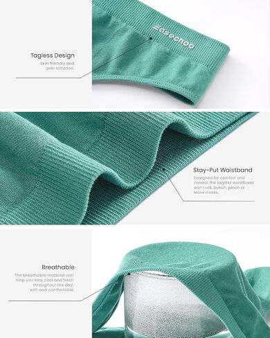 Women's Underwear Viscose Made From Bamboo Thongs Seamless Breathable Mid Waisted T-back Panties Tagless 7 Pack in Saudi Arabia