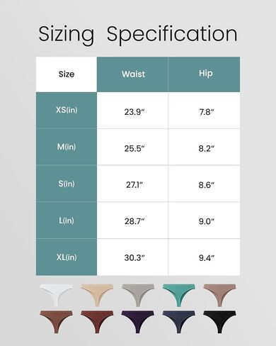 Women's Underwear Viscose Made From Bamboo Thongs Seamless Breathable Mid Waisted T-back Panties Tagless 7 Pack in Saudi Arabia