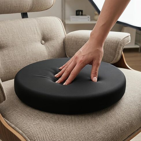 Memory Foam 14" Round Bar Stool Cushions, Non-Slip Covers with Elastic Band, Seat Cushion for Saddle Stool, Home & Kitchen Use in Saudi Arabia