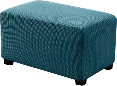 Ottoman Covers Ottoman Slipcovers Folding Storage Stool Washable Furniture Protector,Elastic Foot Stool Foot Rest Protector for Living Room Bedroom,Large,Dark Gray in Saudi Arabia