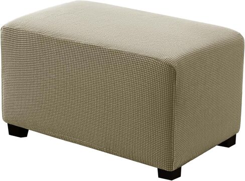 Ottoman Covers Ottoman Slipcovers Folding Storage Stool Washable Furniture Protector,Elastic Foot Stool Foot Rest Protector for Living Room Bedroom,Large,Dark Gray in Saudi Arabia