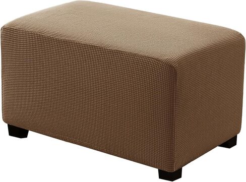Ottoman Covers Ottoman Slipcovers Folding Storage Stool Washable Furniture Protector,Elastic Foot Stool Foot Rest Protector for Living Room Bedroom,Large,Dark Gray in Saudi Arabia