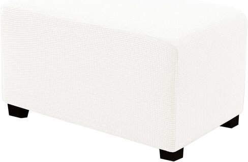 Ottoman Covers Ottoman Slipcovers Folding Storage Stool Washable Furniture Protector,Elastic Foot Stool Foot Rest Protector for Living Room Bedroom,Large,Dark Gray in Saudi Arabia