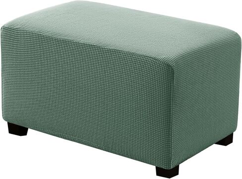 Ottoman Covers Ottoman Slipcovers Folding Storage Stool Washable Furniture Protector,Elastic Foot Stool Foot Rest Protector for Living Room Bedroom,Large,Dark Gray in Saudi Arabia