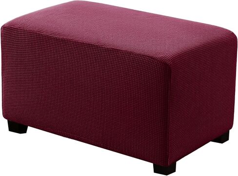 Ottoman Covers Ottoman Slipcovers Folding Storage Stool Washable Furniture Protector,Elastic Foot Stool Foot Rest Protector for Living Room Bedroom,Large,Dark Gray in Saudi Arabia